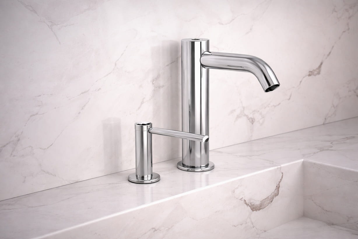 Steel soap dispenser